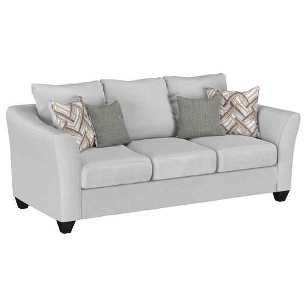  Coaster Furniture Salizar 508581 Upholstered Flared Arm Sofa - Sand IMAGE 1