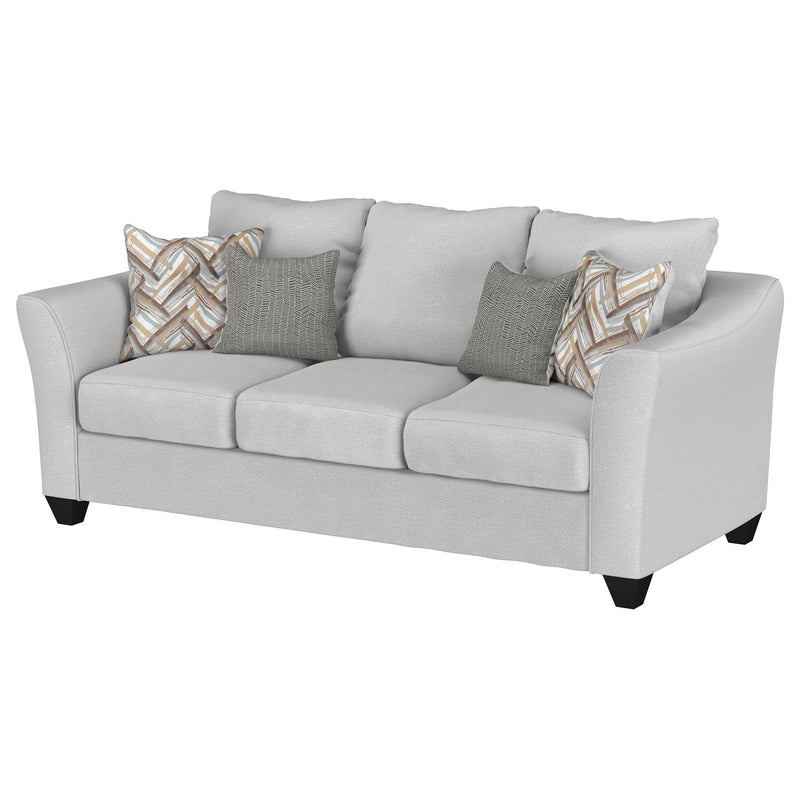  Coaster Furniture Salizar 508581 Upholstered Flared Arm Sofa - Sand IMAGE 3