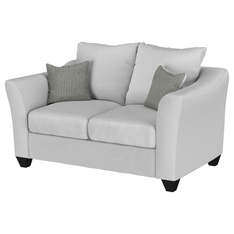  Coaster Furniture Salizar 508582 Upholstered Flared Arm Loveseat - Sand IMAGE 3
