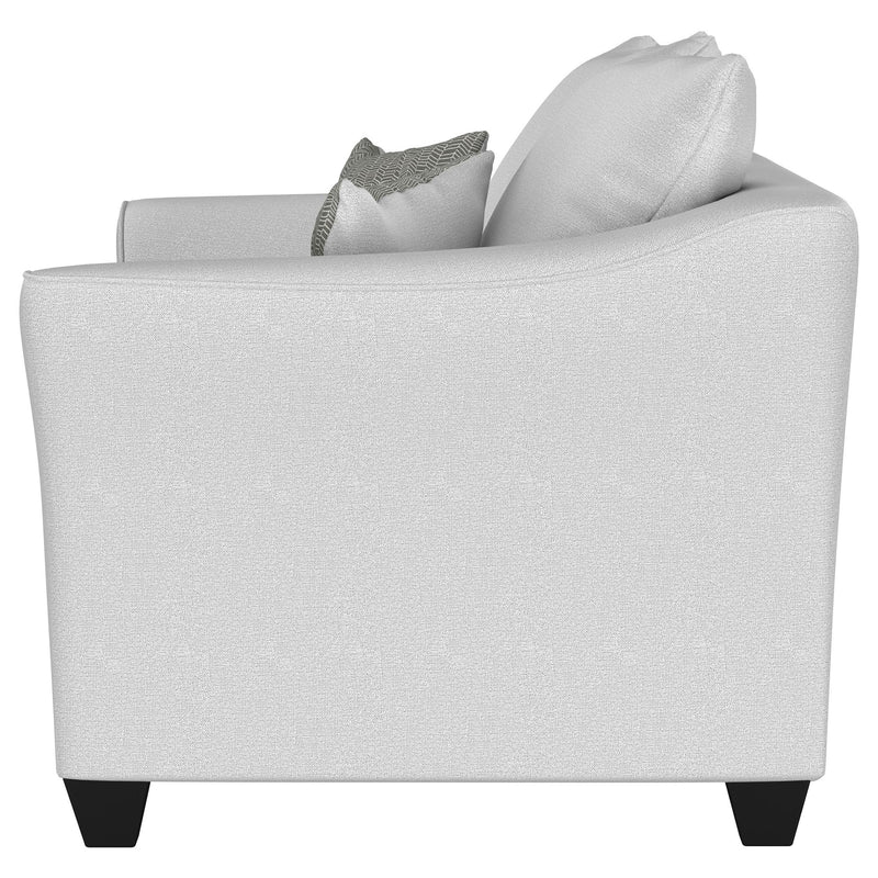  Coaster Furniture Salizar 508582 Upholstered Flared Arm Loveseat - Sand IMAGE 4