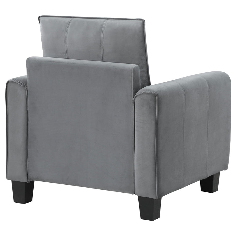 Coaster Furniture Davis 509636 Upholstered Rolled Arm Accent Chair - Grey IMAGE 7