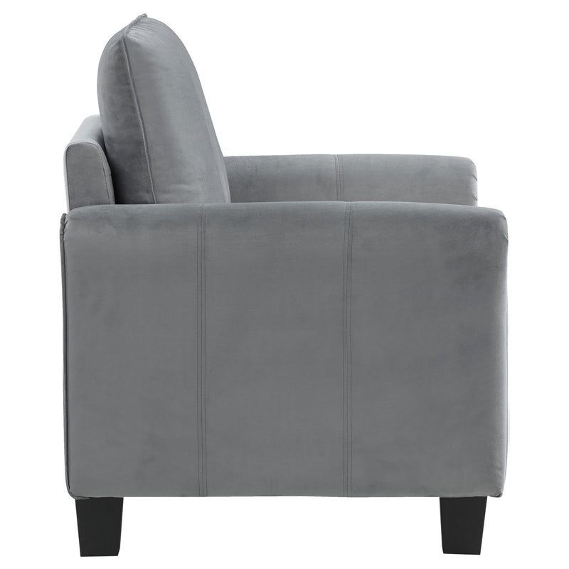  Coaster Furniture Davis 509636 Upholstered Rolled Arm Accent Chair - Grey IMAGE 8