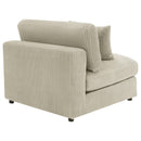  Coaster Furniture Blaine 509897 Upholstered Armless Chair - Sand IMAGE 7