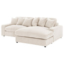  Coaster Furniture Blaine 509899 Upholstered Reversible Chaise Sectional Sofa - Sand IMAGE 4