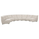  Coaster Furniture Charlotte 551300 8 pc Upholstered Modular Sectional Sofa - Ivory IMAGE 1