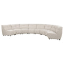  Coaster Furniture Charlotte 551300 8 pc Upholstered Modular Sectional Sofa - Ivory IMAGE 4