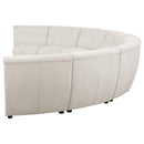  Coaster Furniture Charlotte 551300 8 pc Upholstered Modular Sectional Sofa - Ivory IMAGE 5