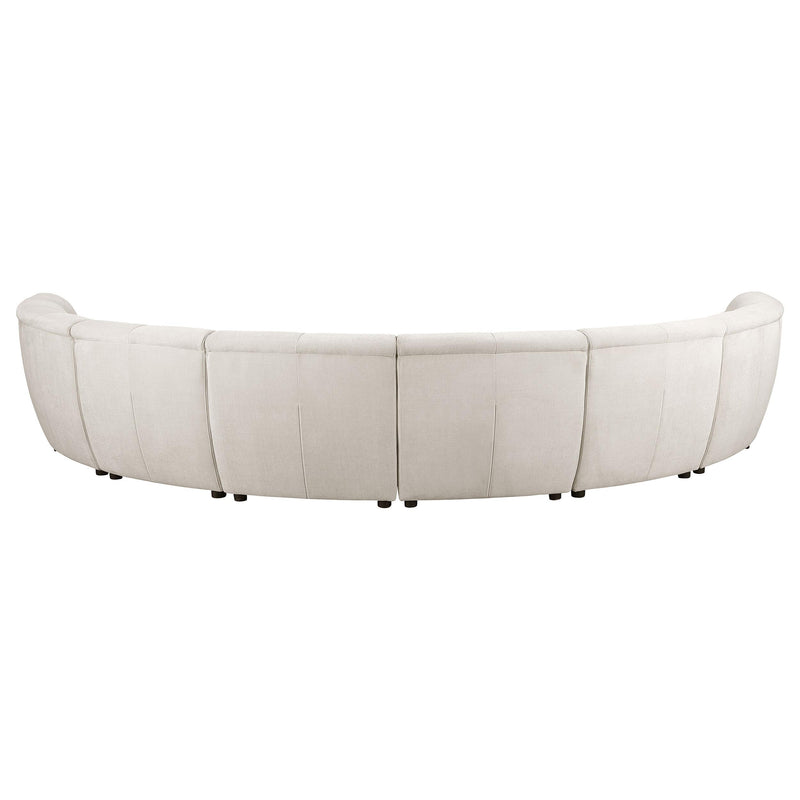  Coaster Furniture Charlotte 551300 8 pc Upholstered Modular Sectional Sofa - Ivory IMAGE 6