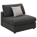  Coaster Furniture Serene 551324-SETB 4 pc Upholstered Modular Sectional - Charcoal IMAGE 5