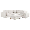  Coaster Furniture Lakeview 551461-SETA 5 pc Upholstered Modular Sectional Sofa - Ivory IMAGE 1