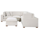  Coaster Furniture Lakeview 551461-SETA 5 pc Upholstered Modular Sectional Sofa - Ivory IMAGE 4