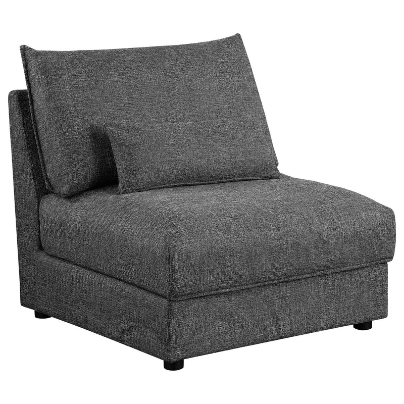  Coaster Furniture Sasha 551681-SET 6 pc Upholstered Modular Sectional - Barely Black IMAGE 11