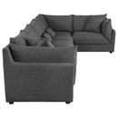  Coaster Furniture Sasha 551681-SET 6 pc Upholstered Modular Sectional - Barely Black IMAGE 8