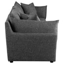  Coaster Furniture Sasha 551681-SETB 3 pc Upholstered Sofa - Barely Black IMAGE 7