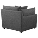  Coaster Furniture Sasha 551681-SETB 3 pc Upholstered Sofa - Barely Black IMAGE 9