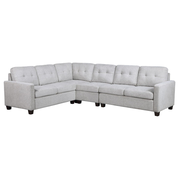 Coaster Furniture Georgina 551705-SET 4 pc Upholstered Modular Sectional Sofa - Steel Beige IMAGE 1