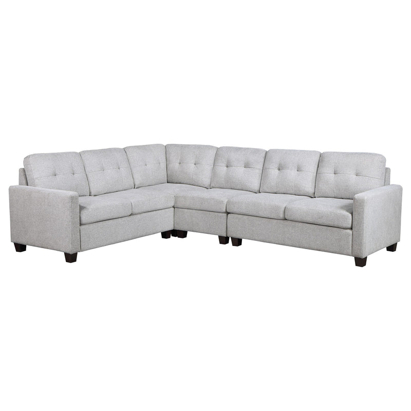  Coaster Furniture Georgina 551705-SET 4 pc Upholstered Modular Sectional Sofa - Steel Beige IMAGE 1