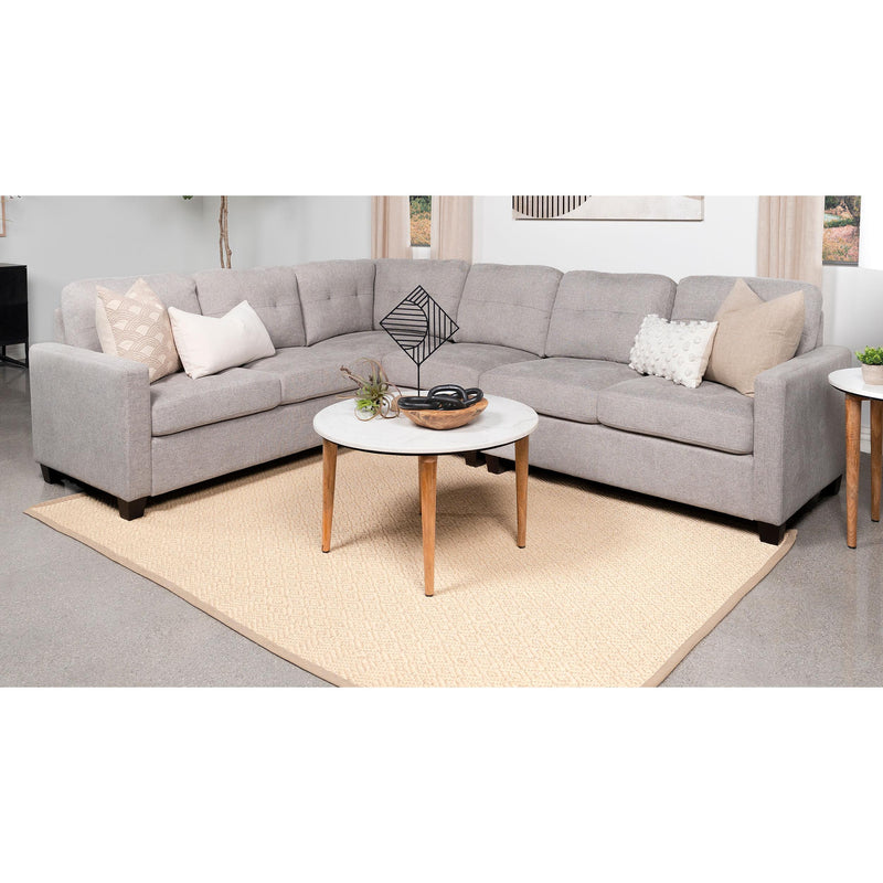  Coaster Furniture Georgina 551705-SET 4 pc Upholstered Modular Sectional Sofa - Steel Beige IMAGE 2