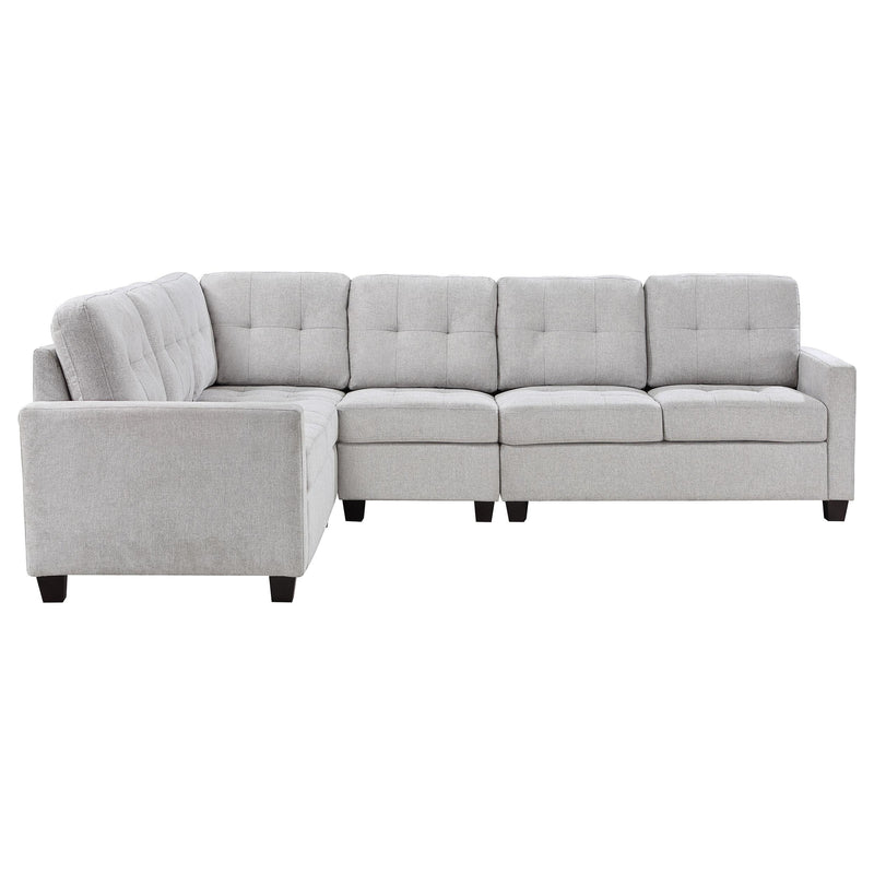 Coaster Furniture Georgina 551705-SET 4 pc Upholstered Modular Sectional Sofa - Steel Beige IMAGE 3