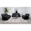  Coaster Furniture Camila 610246 Upholstered Glider Recliner Chair - Black IMAGE 8