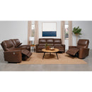  Coaster Furniture Greenfield 610264P Upholstered Power Reclining Sofa - Saddle Brown IMAGE 9