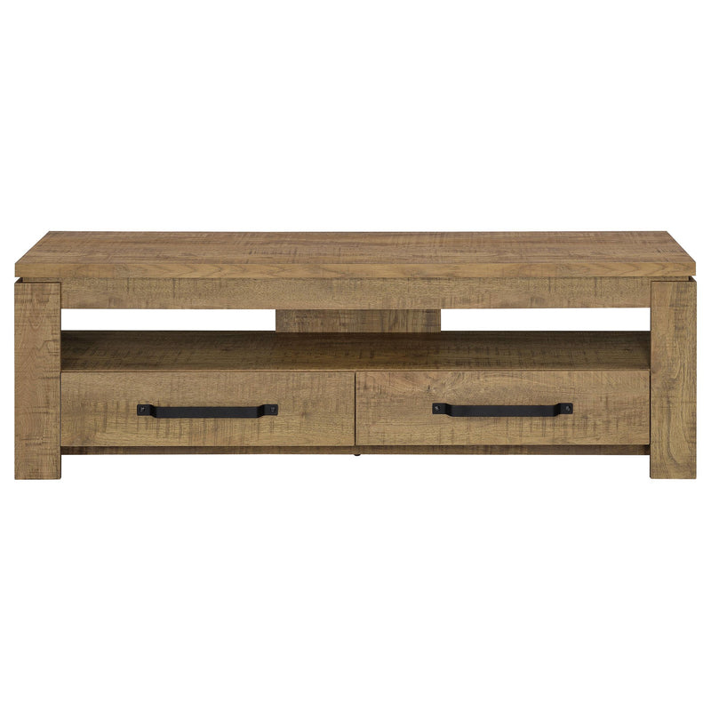  Coaster Furniture Elkton 701980 2-Drawer Engineered Wood 59" TV Stand - Mango IMAGE 3