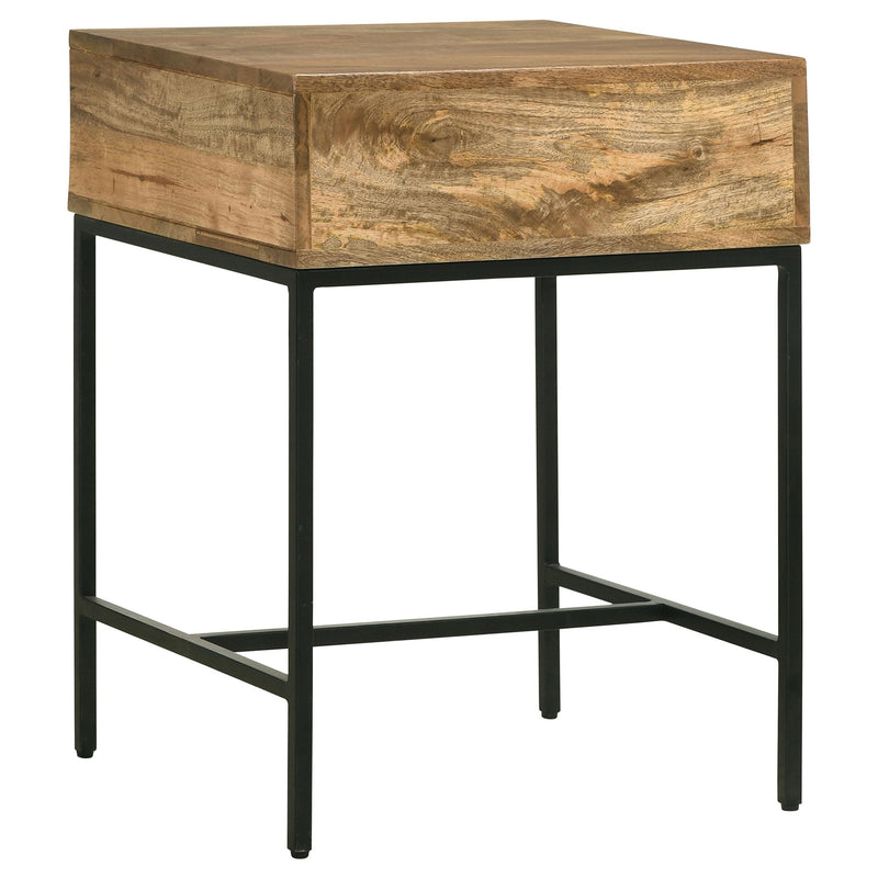  Coaster Furniture Stephie 704697 Rectangular Side End Table with Storage - Honey Brown IMAGE 8