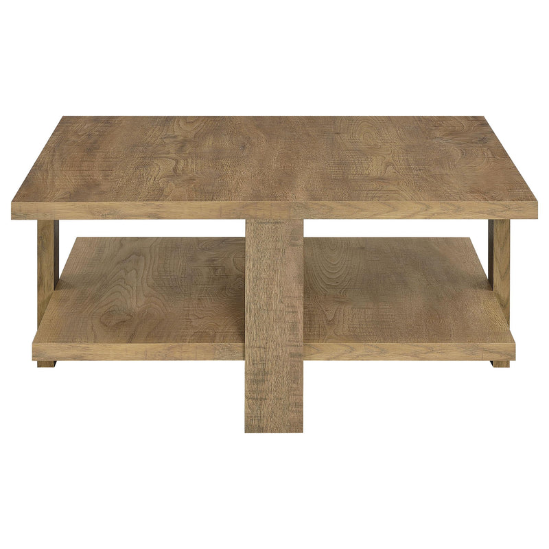  Coaster Furniture Dawn 707718 Square Engineered Wood Coffee Table - Mango Brown IMAGE 4
