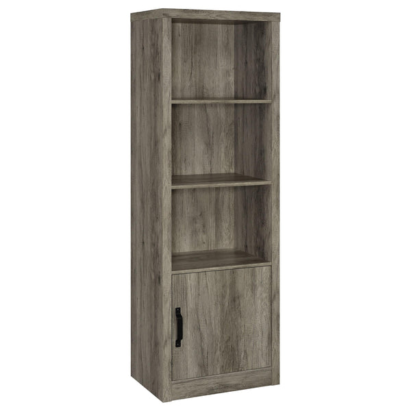  Coaster Furniture Burke 707726 3-shelf Engineered Wood Media Tower - Grey Driftwood IMAGE 1