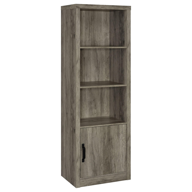  Coaster Furniture Burke 707726 3-shelf Engineered Wood Media Tower - Grey Driftwood IMAGE 1