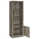  Coaster Furniture Burke 707726 3-shelf Engineered Wood Media Tower - Grey Driftwood IMAGE 3
