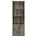  Coaster Furniture Burke 707726 3-shelf Engineered Wood Media Tower - Grey Driftwood IMAGE 4