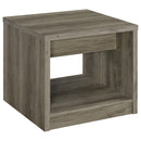  Coaster Furniture Felix 707727 1-Drawer Engineered Wood Side End Table - Grey Driftwood IMAGE 6