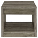  Coaster Furniture Felix 707727 1-Drawer Engineered Wood Side End Table - Grey Driftwood IMAGE 7