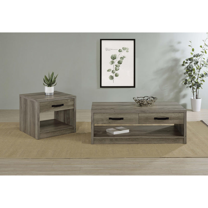  Coaster Furniture Felix 707727 1-Drawer Engineered Wood Side End Table - Grey Driftwood IMAGE 8