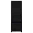  Coaster Furniture Jupiter 707756 3-shelf Engineered Wood Media Tower - Black IMAGE 4
