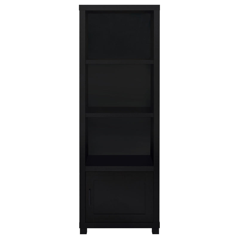  Coaster Furniture Jupiter 707756 3-shelf Engineered Wood Media Tower - Black IMAGE 4
