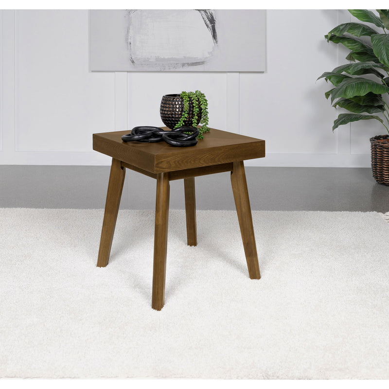  Coaster Furniture Westerly 707797 Square Wood Side End Table - Walnut Brown IMAGE 2