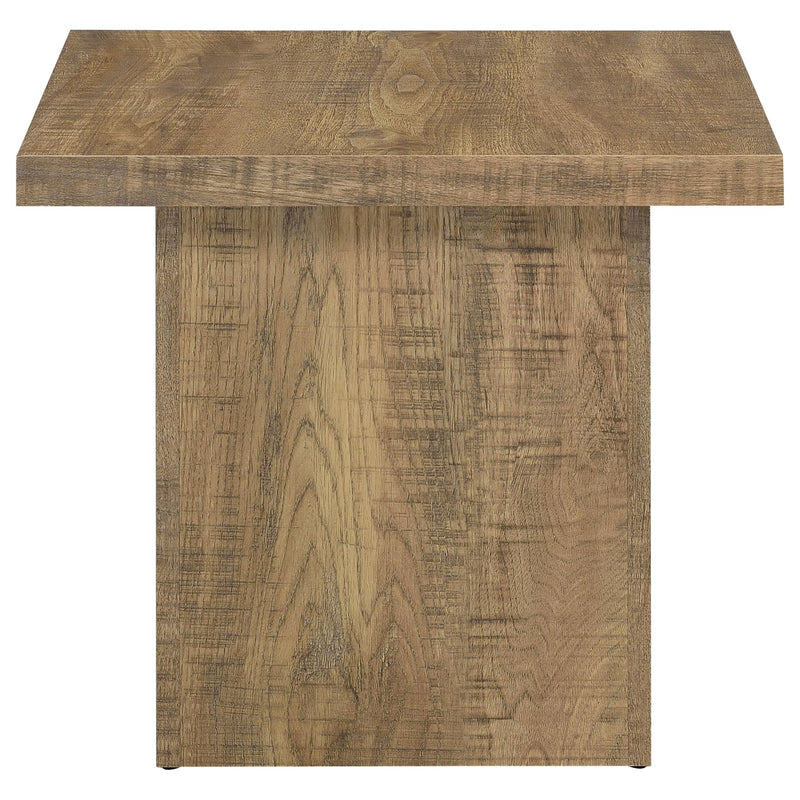  Coaster Furniture Devar 708067 Square Engineered Wood End Table - Mango Brown IMAGE 4