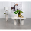  Coaster Furniture Astoria 709667 Round Genuine Marble Side End Table - White IMAGE 3