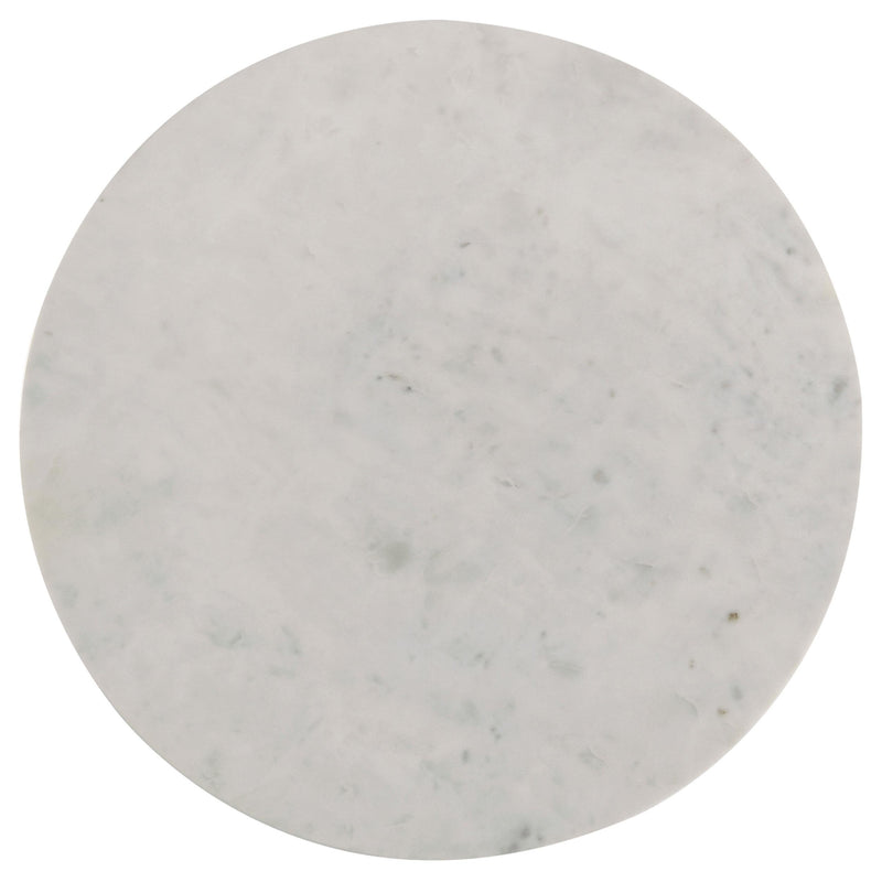  Coaster Furniture Astoria 709667 Round Genuine Marble Side End Table - White IMAGE 4