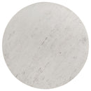  Coaster Furniture Astoria 709668 Round Genuine Marble Coffee Table - White IMAGE 4
