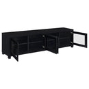  Coaster Furniture Jupiter 736303 4-door Engineered Wood 79-inch TV Stand - Black IMAGE 3