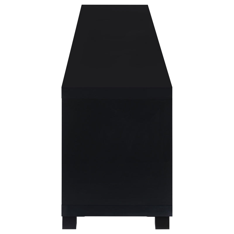 Coaster Furniture Jupiter 736303 4-door Engineered Wood 79-inch TV Stand - Black IMAGE 6