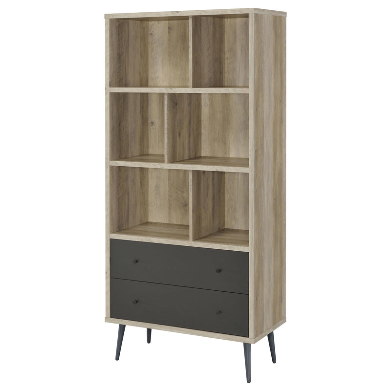  Coaster Furniture Maeve 801923 70-inch 3-shelf Bookcase with Drawers - Distressed Pine IMAGE 5