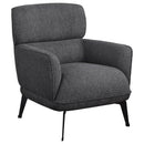  Coaster Furniture Andrea 903082 Upholstered Crecent Arm Accent Chair - Grey IMAGE 1