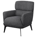  Coaster Furniture Andrea 903082 Upholstered Crecent Arm Accent Chair - Grey IMAGE 4