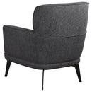  Coaster Furniture Andrea 903082 Upholstered Crecent Arm Accent Chair - Grey IMAGE 6