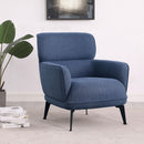  Coaster Furniture Andrea 903083 Upholstered Crecent Arm Accent Chair - Blue IMAGE 2