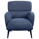  Coaster Furniture Andrea 903083 Upholstered Crecent Arm Accent Chair - Blue IMAGE 3